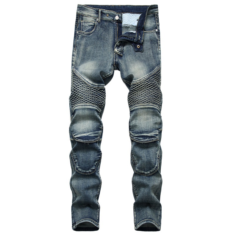 Men'S Fashion Jeans 2025 - Новинка 2024 года, мотоциклетные брюки, мужские