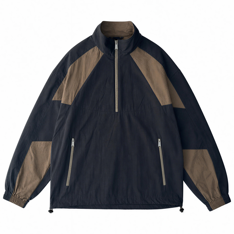 Windbreaker Men Zip - Мужская черная ветровка, ветрозащитная и водонепроницаемая,