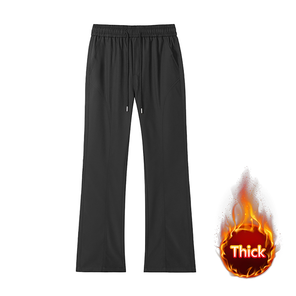 Men Fashion King - Осенне-зимние мужские флисовые брюки, однотонные, прямого