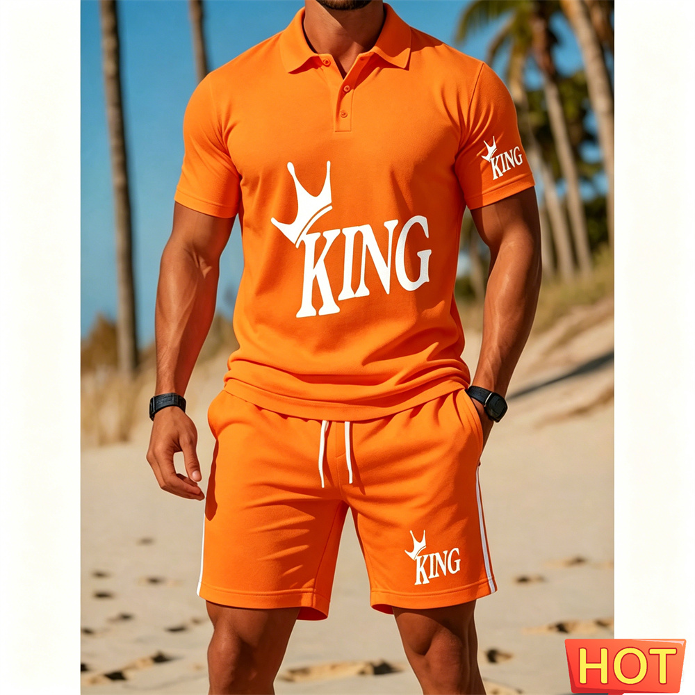 Men Fashion King - Мужской костюм с коротким рукавом -