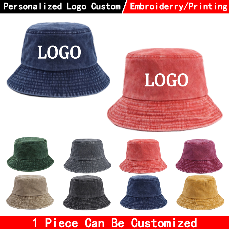 Men'S Fashion With Hat - Джинсовая панама с индивидуальным логотипом, модная