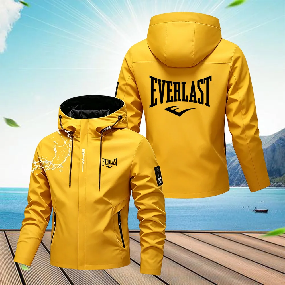 Windbreaker Men Zip - Мужская весенне-осенняя уличная куртка с капюшоном