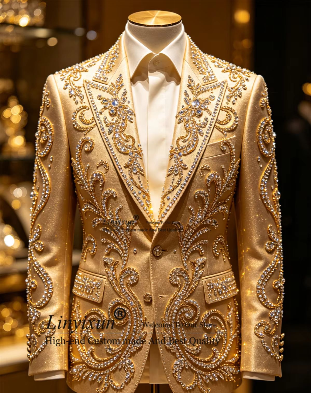 Mens Fashion Trajes - Элитные мужские костюмы из кристаллов Stons,