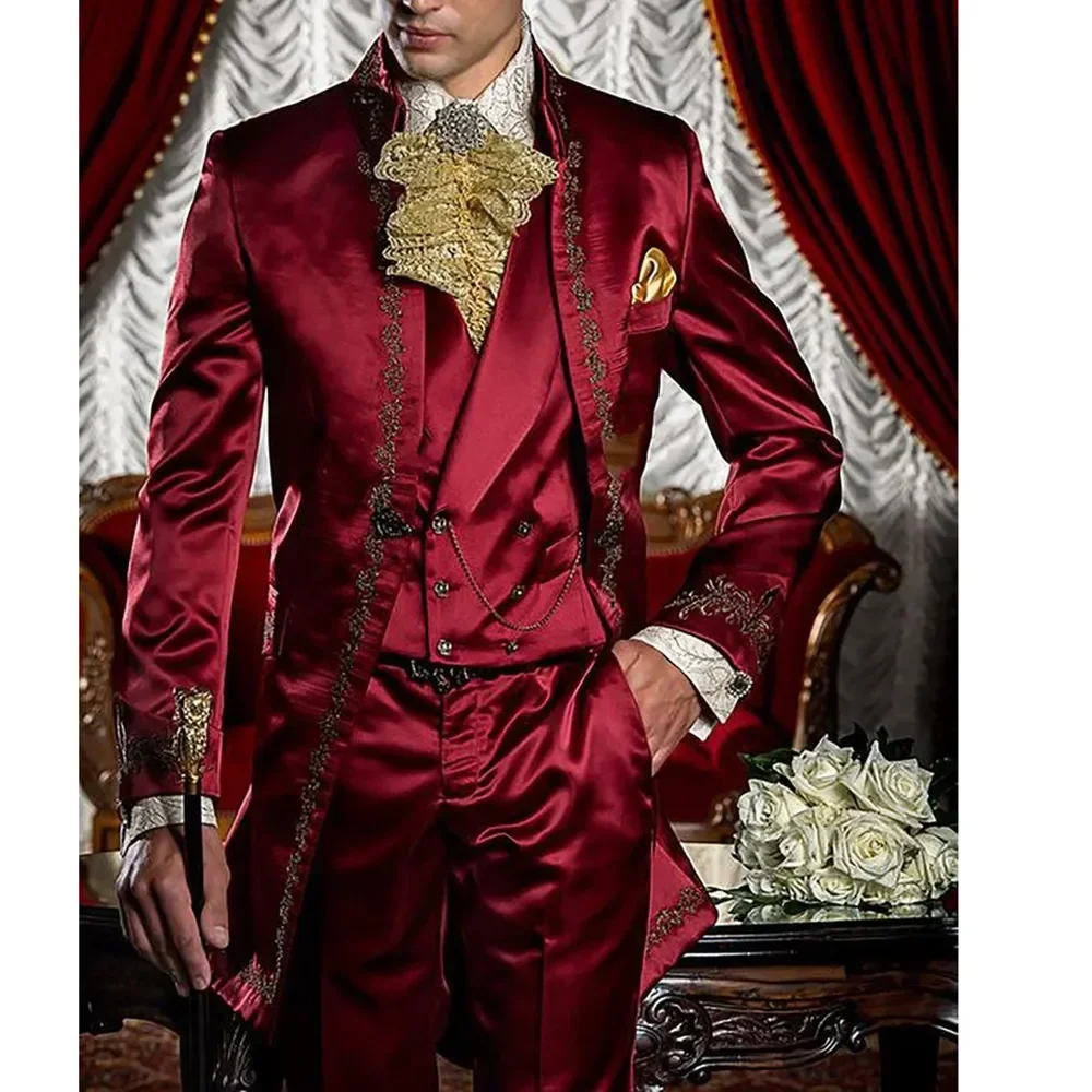 Mens Fashion Trajes - Мужской костюм для свадьбы, пиджак, брюки,