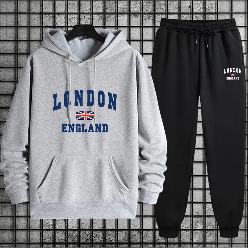 Men'S Fashion Hoodie - Осенне-зимний популярный мужской спортивный костюм: худи