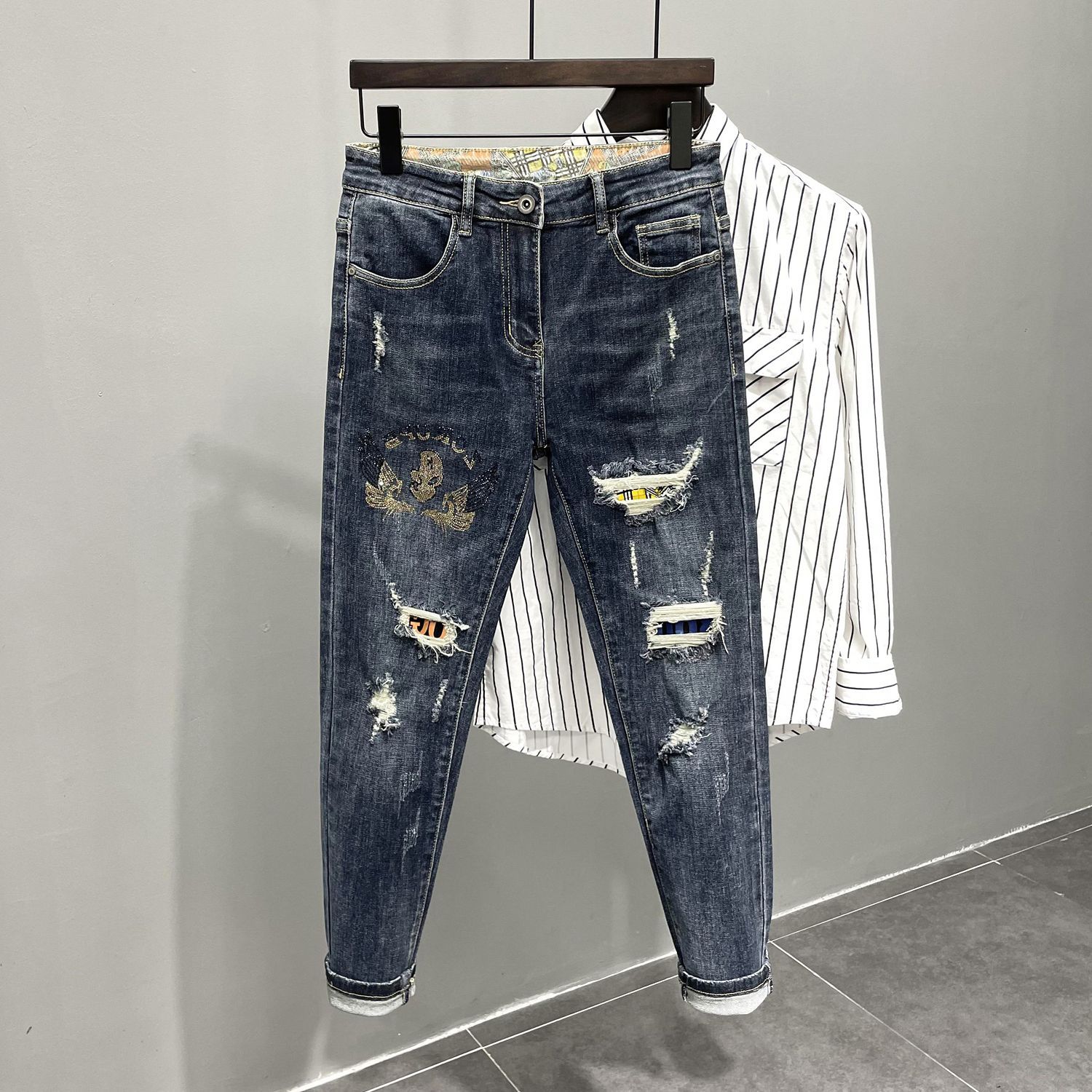 Men'S Fashion Jeans 2025 - Роскошная брендовая мужская одежда 2024, джинсы,