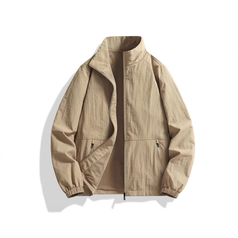 Windbreaker Men Zip - Мужская куртка с воротником-стойкой на молнии,