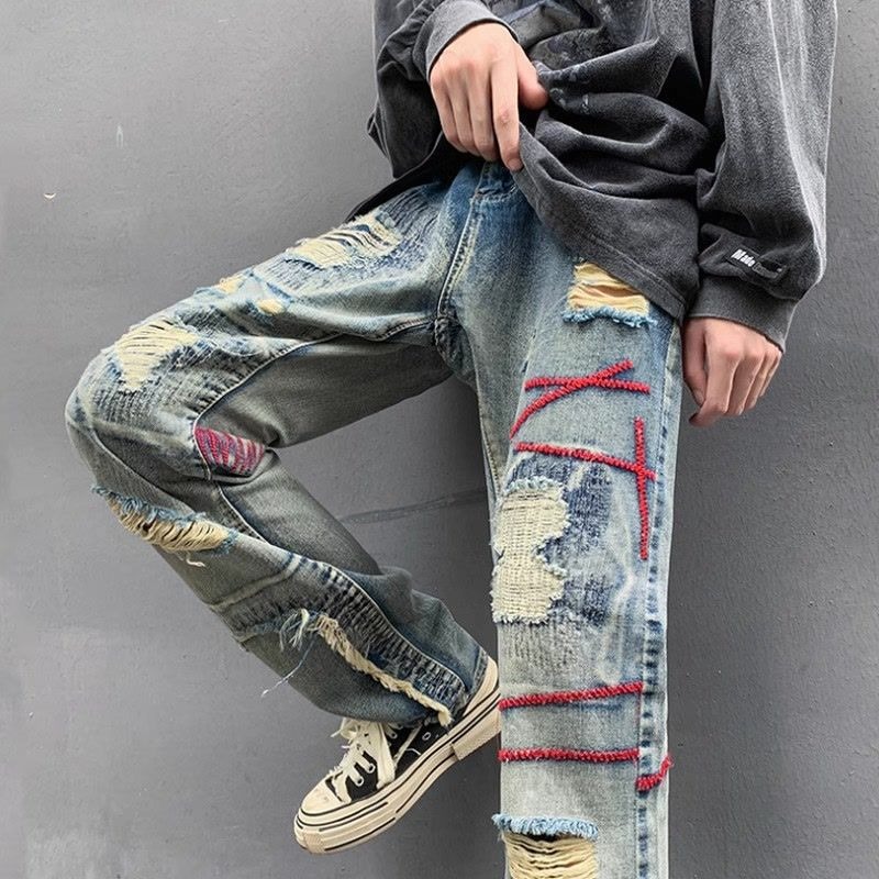 Рваные мужские ковбойские брюк – обзор и цена Men'S Fashion Jeans 2025