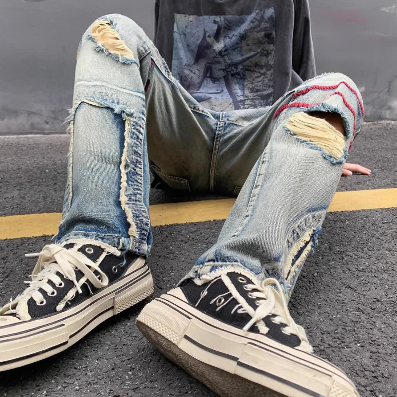 Рваные мужские ковбойские брюк – обзор и цена Men'S Fashion Jeans 2025