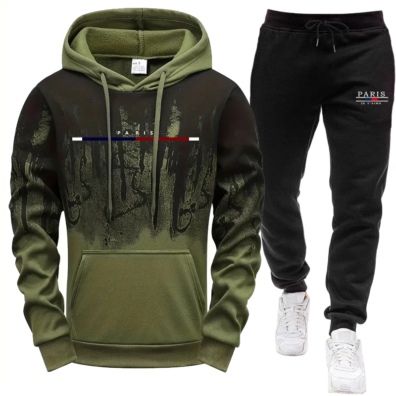 Мужской комплект/худи/брюки: о – обзор и цена Men'S Fashion Hoodie