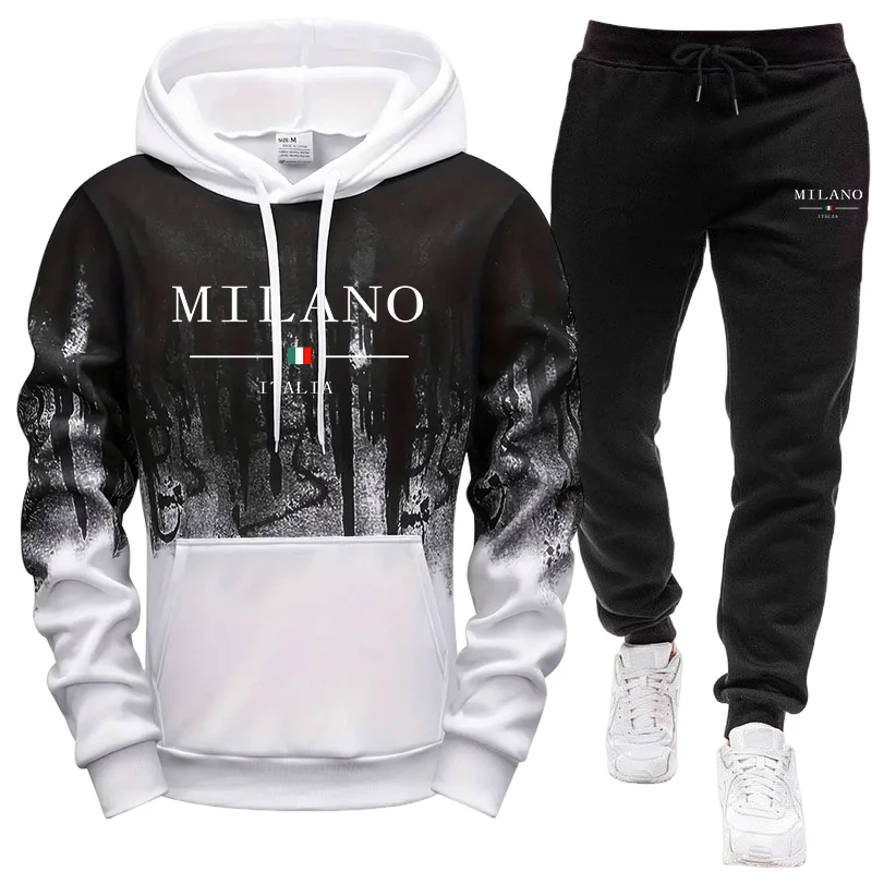 Мужской комплект/худи/брюки, о – обзор и цена Men'S Fashion Hoodie