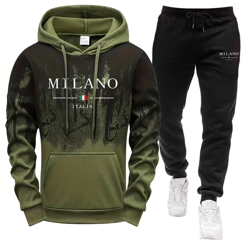Мужской комплект/худи/брюки, о – обзор и цена Men'S Fashion Hoodie